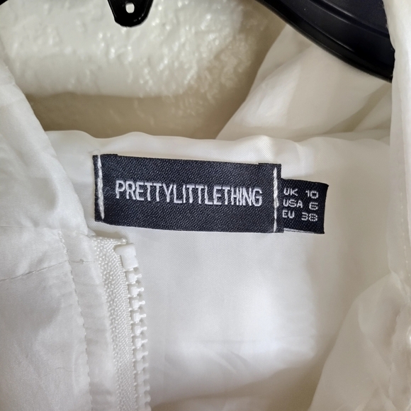 Pretty Little Things Crop Puffer Full Zip Jacket Sz 6 - Picture 5 of 6